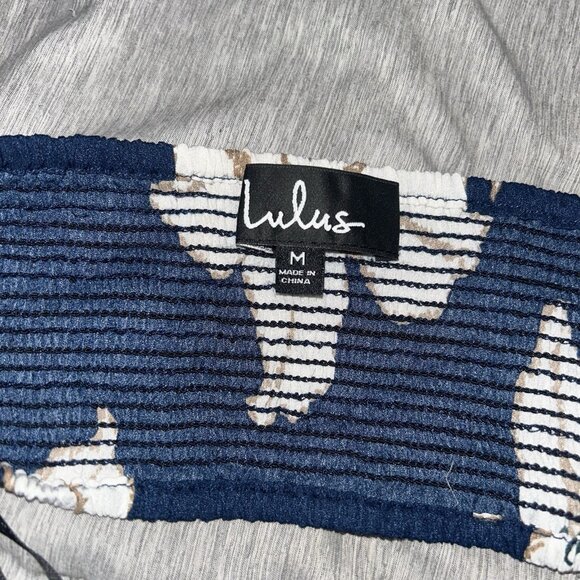 Lulus Bianca Navy Floral Print Backless Halter Spring Cottage Maxi Dress Medium - Picture 7 of 8